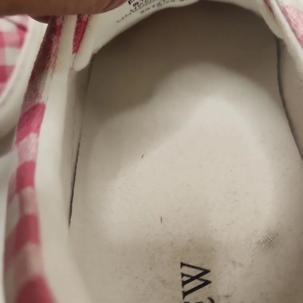 J.CREW Women's Pink and White Gingham Lace-Up 